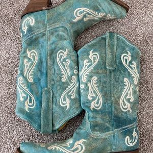 Corral Teal Cowboys Boots
